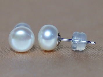 14K zlaté napichovacie perlové náušnice WSE14WG 14K zlaté napichovacie perlové náušnice WSE14WG