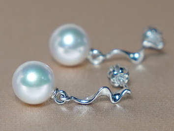 Zlaté náušnice 14K s perlami Južného Pacifiku SSWE005B Zlaté náušnice 14K s perlami Južného Pacifiku SSWE005B