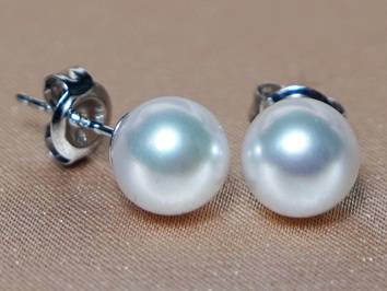 Zlaté náušnice 14K morské akoya perly AAA AE585AAAwP Zlaté náušnice 14K morské akoya perly AAA AE585AAAwP