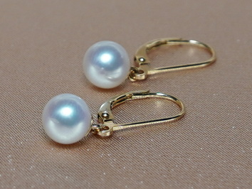 Zlaté náušnice 14K s pravými sladkovodnými perlami AAA GA014YFE-W Zlaté náušnice 14K s pravými sladkovodnými perlami AAA GA014YFE-W