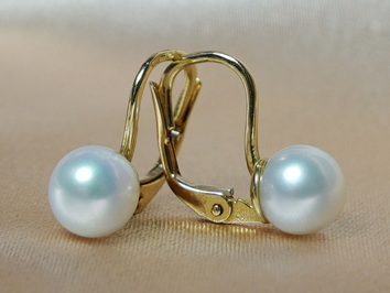 Zlaté náušnice 14K s pravými perlami AAA DS701YFE-W Zlaté náušnice 14K s pravými perlami AAA DS701YFE-W