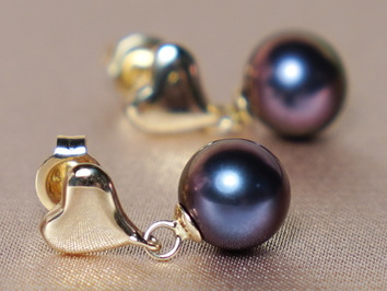 Zlaté náušnice 14K so sladkovodnými perlami WW03YHE-FB Zlaté náušnice 14K so sladkovodnými perlami WW03YHE-FB