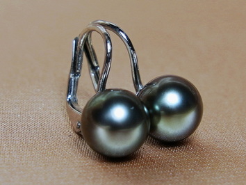 Zlaté náušnice 14K s tahitskými perlami AAA DS701WE-T Zlaté náušnice 14K s tahitskými perlami AAA DS701WE-T