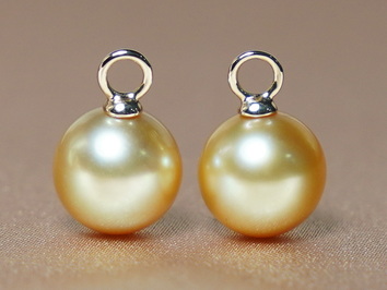 Zlatožlté perly Južného Pacifiku so zlatými očkami 14K WW018YE-G Zlatožlté perly Južného Pacifiku so zlatými očkami 14K WW018YE-G