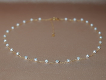 Zlatý náhrdelník 18K s pravými sladkovodnými perlami PN478SP Zlatý náhrdelník 18K s pravými sladkovodnými perlami PN478SP