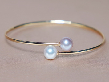 Zlatý náramok 18K s pravými perlami AAA WW08YB-WP Zlatý náramok 18K s pravými perlami AAA WW08YB-WP