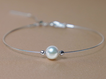 Zlatý náramok so sladkovodnou perlou WW07WB-FW Zlatý náramok so sladkovodnou perlou WW07WB-FW