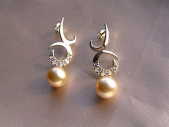 Perlové šperky BC03YE-G zlaté náušnice s perlami najvyššia AAA kvalita BC03YE-G