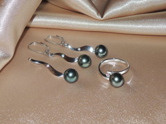 Perlové šperky BC04WS-T luxusné šperky s tahitskou perlou BC04WS-T najvyššia AAA kvalita BC04WS-T