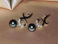 Šperky s tahitskými perlami a briliantmi v 14K zlate BC03YS-T šperky z tahitských perál BC03YS-T najvyššia AAA kvalita BC03YS-T