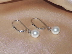 Zlaté náušnice 14K japonské akoya perly AAA AE001C perlové náušnice AE001C najvyššia AAA kvalita AE001C