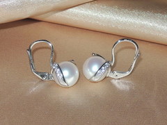 Perlové šperky BC05WS-W perlové náušnice BC05WE-W najvyššia AAA kvalita BC05WS-W