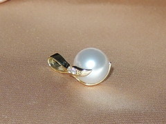 Perlové šperky biele juhomorské perly BC05YS-W prívesok s perlou BC05YP-W najvyššia AAA kvalita BC05YS-W