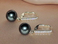 Šperky s tahitskými perlami a briliantmi BC110YS-T Perlové náušnice BC024YE-T najvyššia AAA kvalita BC110YS-T