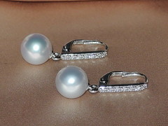 Šperky s perlami BC110WS-W perlové náušnice BC024WE-W najvyššia AAA kvalita BC110WS-W