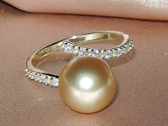Šperky s perlami BC110YS-G prsteň s perlou BC029YR-G najvyššia AAA kvalita BC110YS-G