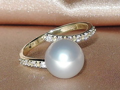 Šperky s perlami BC120YS-W prsteň s perlou BC029YR-W najvyššia AAA kvalita BC120YS-W