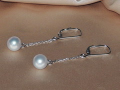 Šperky s perlami BC160WS-W perlové náušnice BC020WE-W najvyššia AAA kvalita BC160WS-W