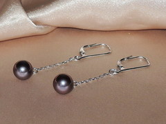Šperky s perlami BC160WFS-B Perlové náušnice BC020WFE-B BC160WFS-B