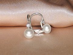 Šperky s perlami BC180WBS-W perlové náušnice BC022WBE-W BC180WBS-W