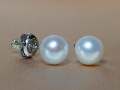 Zlaté náušnice 14K s pravými perlami AAA FE585AAAwP FE585AAAwP.JPG FE585AAAwP