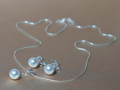 Perlový set šperkov biele riečne perly v striebre FPS003wT FPS003wT.JPG FPS003wT