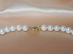 Perlový náhrdelník sladkovodné perly 7,5 mm AA+ NRSN7580AA+wH NRSN7580AA+wH1.JPG NRSN7580AA+wH