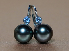 Zlaté náušnice 14K s čiernymi tahitskými perlami AAA DS222WE-T Perlové náušnice DS222WE-T.1.JPG DS222WE-T