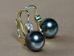 Perlové náušnice čierne tahitské perly AAA DS222YE-T Perlové náušnice DS222YE-T.2.JPG DS222YE-T