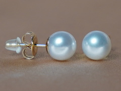 Zlaté náušnice 14K s riečnou perlou AAA FE585AAAyP Perlové náušnice FE585AAAyP-1.JPG FE585AAAyP