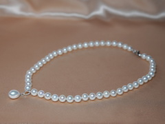 Perlový set šperkov z pravých riečnych perál AAA 7,5 mm RSNDSET7580AAAwQ Perlový náhrdelník biele sladkovodné perly RSND7580AAAwQ.JPG RSNDSET7580AAAwQ