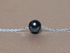 Strieborná súprava s pravými čiernymi perlami NB123SbU Strieborný náhrdelník s perlou N123SbU.JPG NB123SbU