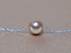 Strieborná súprava s ružovými perlami AAA NB123SpU Strieborný náhrdelník s perlou N123SpU.JPG NB123SpU