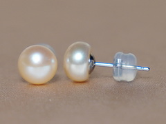 14K zlaté napichovacie perlové náušnice PSE14WG Zlaté napichovacie perlové náušnice PSE14WG.1.JPG PSE14WG