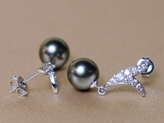 Náušnice s tahitskými perlami AAA v 14K zlate WW06WVE-T Zlaté napichovacie perlové náušnice WW06WVE-T-1.JPG WW06WVE-T