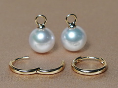 Japonské akoya perly so zlatými očkami 14K WW018YE-A Zlaté náušnice 14K s japonskou akoya perlou WW017YE-A.2.JPG WW018YE-A