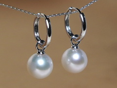 Zlaté náušnice 14K z japonských akoya perál WW017WE-A Zlaté náušnice krúžky s pravou perlou WW017WE-A.1.JPG WW017WE-A