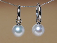 Zlaté náušnice 14K z perál Južného Pacifiku WW017WE-W Zlaté náušnice krúžky s pravou perlou WW017WE-W.1.JPG WW017WE-W