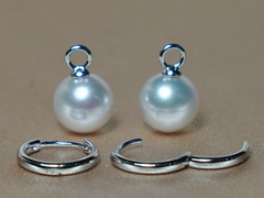 Zlaté náušnice 14K z perál Južného Pacifiku WW017WE-W Zlaté náušnice krúžky s pravou perlou WW017WE-W.2.JPG WW017WE-W