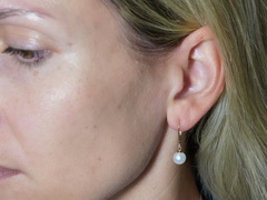 Zlaté náušnice 14K s japonskými akoya perlami GA014YA Zlaté náušnice s akoya perlou GA014YE-A.JPG GA014YA