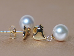 Zlaté náušnice 14K s morskými perlami WW03YHE-A Zlaté náušnice s morskými perlami WW03YHE-A-1.JPG WW03YHE-A