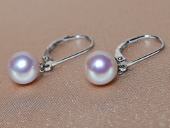 Zlaté náušnice 14K s ružovými perlami GA014WFE-P Zlaté náušnice s perlami GA014WFE-P-2.JPG GA014WFE-P