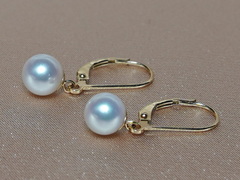Zlaté náušnice 14K s pravými sladkovodnými perlami AAA GA014YFE-W Zlaté náušnice s perlami GA014YFE-W-1.JPG GA014YFE-W