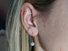 Zlaté náušnice 14K s pravými sladkovodnými perlami AAA GA014YFE-W Zlaté náušnice s perlami GA014YFE-W-2.JPG GA014YFE-W