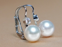 Zlaté perlové náušnice pravá morská perla a zirkón DS222WE-A Zlaté perlové náušnice pravá morská perla a zirkón DS222WE-A-1.JPG DS222WE-A