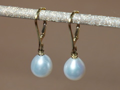 Zlaté visiace náušnice perly slzičky FTyE005wJ Zlaté visiace náušnice perly slzičky FTyE005wJ.1.JPG FTyE005wJ