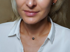 Tahitská perla na 14K zlatej retiazke TPN777AA+yG Zlatý náhrdelník s čiernou tahitskou perlou TPN777AAAyG-4.JPG TPN777AA+yG