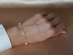 Zlatý náramok 18K s pravými sladkovodnými perlami PB824SP Zlatý náramok 18K s pravými perlami PB824SP.2.JPG PB824SP