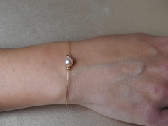 Zlatý náramok 18K s pravou perlou AAA WW07YB-FP Zlatý náramok s perlou WW07YB-FP.JPG WW07YB-FP